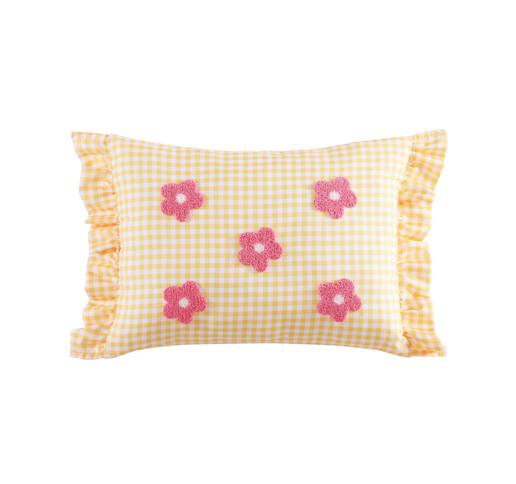 Garden Posies Pink 3-Piece Embellished Soft Microfiber Comforter Set - Twin