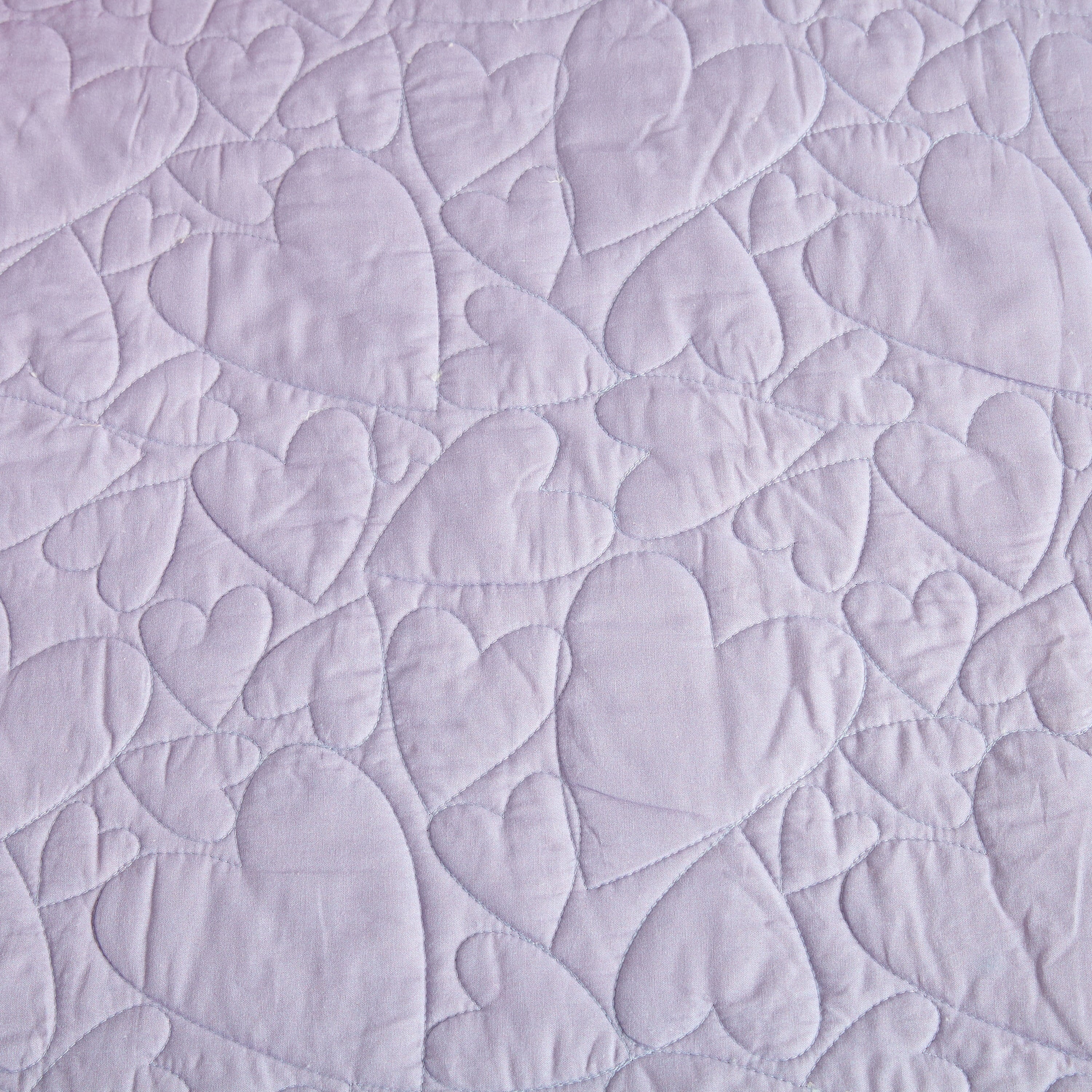 Urban Playground Kids Lavender Heart 4-Piece Quilt Set, Twin