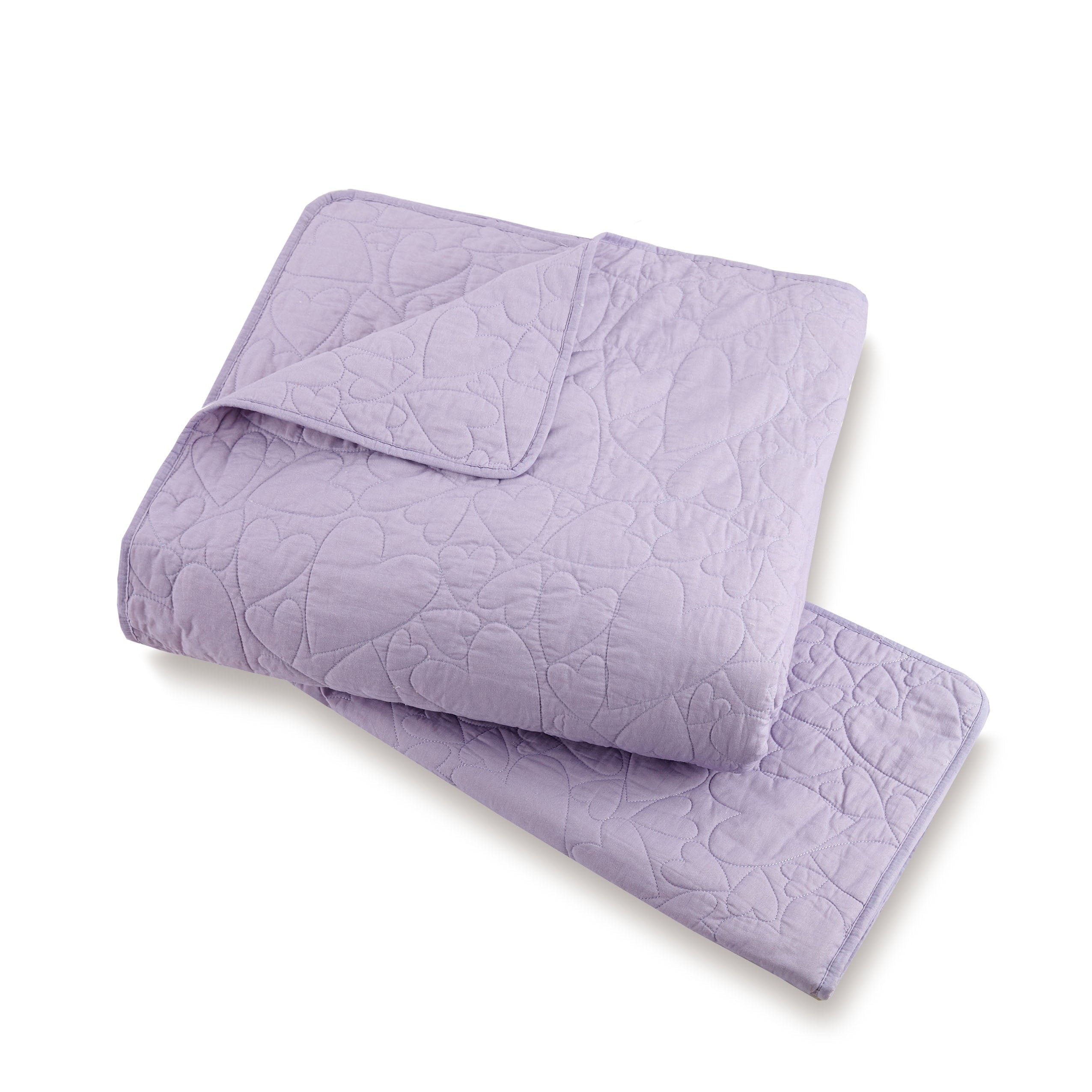 Urban Playground Kids Lavender Heart 4-Piece Quilt Set, Twin