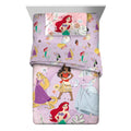 Disney Princess Kids 5 Piece Purple Reversible Comforter, Bed in a Bag, Full
