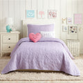 Urban Playground Kids Lavender Heart 4-Piece Quilt Set, Twin